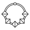 Fashion necklace icon, outline style