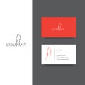 Fashion oriented company logo and business card template Royalty Free Stock Photo