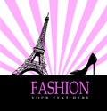 Fashion with Paris in the background Royalty Free Stock Photo