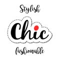 Fashion patch element chic lettering