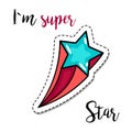 Fashion patch element star Royalty Free Stock Photo