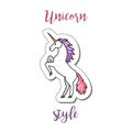 Fashion patch element unicorn