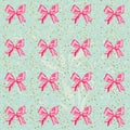 Fashion Pattern. Ribbon Glitter Blue Background. Fashion Illustration Background.