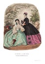 Fashion plate The Illustrated Fashion 1862 22 Royalty Free Stock Photo