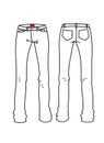 Fashion Plates Low-Waist Stretch Jeans