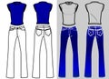 Fashion Plates Shirt & Blue Jeans