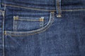 Fashion of the pocket of blue denim jeans