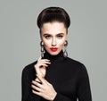 Fashion Portrait of Beautiful Elegant Woman Royalty Free Stock Photo