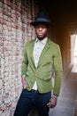 Fashion portrait of black african american man Royalty Free Stock Photo