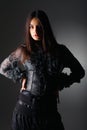 Fashion portrait in lace corset Royalty Free Stock Photo