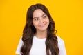 Fashion portrait of pretty teen girl. Latin or hispanic teenager child. Happy teenager, positive and smiling emotions. Royalty Free Stock Photo