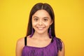 Fashion portrait of pretty teen girl. Latin or hispanic teenager child. Happy teenager, positive and smiling emotions. Royalty Free Stock Photo