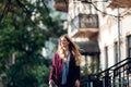 Fashion portrait of sensual amazing lady in spring casual outfit, Royalty Free Stock Photo