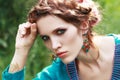 Fashion portrait style Boho Royalty Free Stock Photo