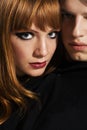 Fashion portrait of a young couple Royalty Free Stock Photo