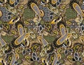 Fashion print for clothes. Seamless ethnic paisley pattern