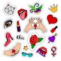 Fashion quirky patches set