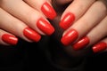 Fashion red manicure