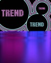 Fashion relative keywords neon shine tags cloud