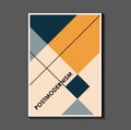 Fashion. retro poster inspired by postmodern , Bauhaus. Useful for interior design, background, poster design, first Royalty Free Stock Photo