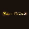 Fashion revolution. Minimal Fashion Slogan line for T-shirt and apparels. Creative fashion logo