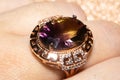 Rose Gold Ring With Ametrine