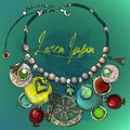 Fashion round frame - necklace