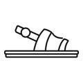 Fashion sandal icon outline vector. Summer shoe