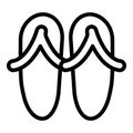 Fashion sandals icon, outline style