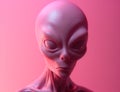 art fantasy illustration face science pink fiction alien beautiful portrait person. Generative AI.