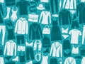 Fashion seamless background or pattern. Clothes vector illustration Royalty Free Stock Photo