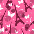 Fashion seamless background on pink Royalty Free Stock Photo