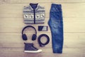 Fashion set for young boy Royalty Free Stock Photo