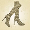 Fashion shoes background