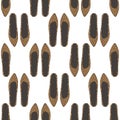 Fashion shoes seamless pattern with leopard print.