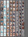 Fashion shoot contact sheet . Royalty Free Stock Photo