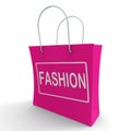 Fashion Shopping Bag Shows Fashionable Trendy