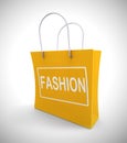 Fashion shopping bags mean style and Vogue showing trend and design - 3d illustration Royalty Free Stock Photo