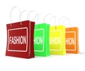 Fashion Shopping Bags Shows Fashionable Trendy