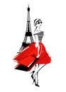 Fashion shopping in Paris vector design