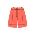 Fashion shorts. Stylish casual unisex garment, basic summer cloth apparel, cartoon outfit wardrobe. Vector illustration