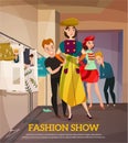 Fashion Show Backstage Illustration