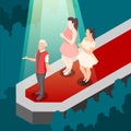 Fashion Show Isometric Composition Royalty Free Stock Photo