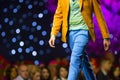 Fashion show runway beautiful colourful suit