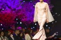 Fashion show runway beautiful pink dress