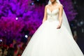 Fashion show runway beautiful wedding dress Royalty Free Stock Photo