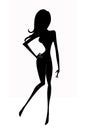 Fashion Silhouette of an Attractive Shapely Woman