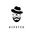 Fashion silhouette hipster style. Royalty Free Stock Photo