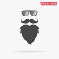 Fashion silhouette hipster style, vector illustration