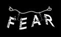 Fashion slogan print. Fear typography creative slogan